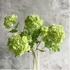 YalzoneMet RUZUQE Viburnum dirbtinės gėlės Sniego gniūžtė 67 cm ilgas stiebas žalias mažas hortenzija realus prisilietimas tikroviškas latekso gėlė namų Kalėdų apdaila stalo gėlės