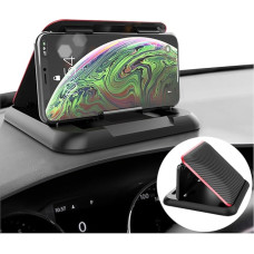 JNNJ Automobilio prietaisų skydelio silikoninis neslystantis kilimėlis, neslystantis kilimėlis telefono laikikliui, neslystantis kilimėlis telefono laikikliui, daugiafunkcinis centrinės konsolės prietaisų skydelio mobiliojo telefono laikiklis (raudonas)