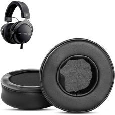 DT1990 DT1770 PRO Ear Pads, HAIZEEN Ear Pads Compatible with Beyerdynamic DT1770 DT1990 DT 1990 PRO 1770 PRO Headphones Ear Pads Replacement Cushion (Protein Leather/Memory Foam)