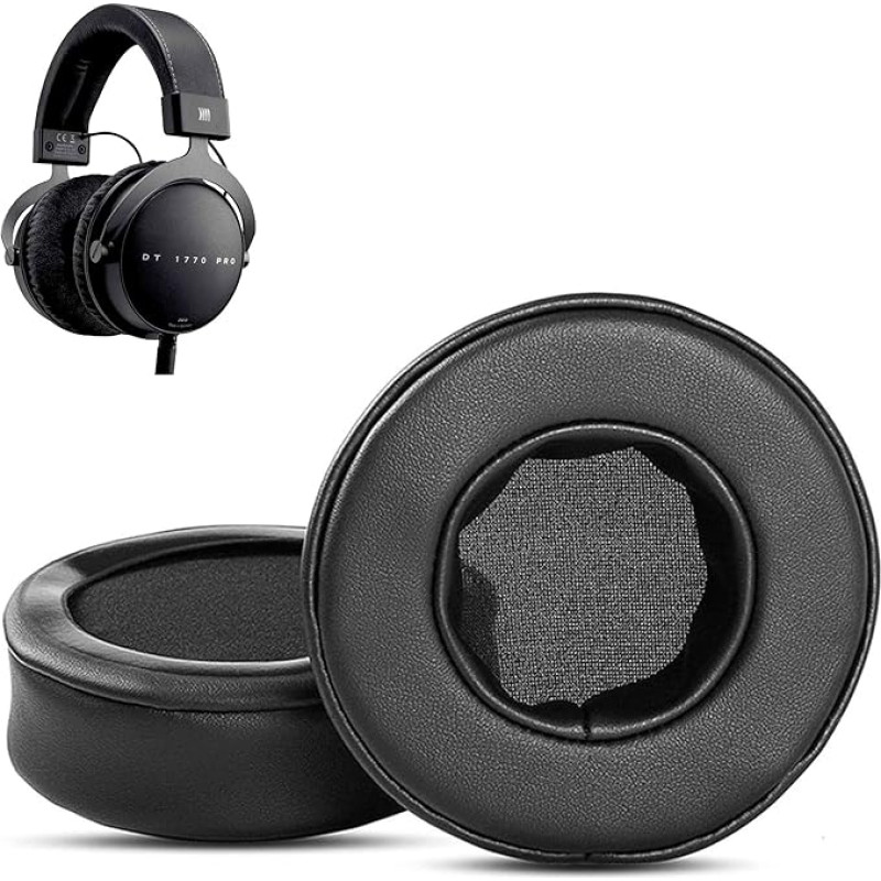 DT1990 DT1770 PRO ausų pagalvėlės, HAIZEEN ausų pagalvėlės, suderinamos su Beyerdynamic DT1770 DT1990 DT1990 DT 1990 PRO 1770 PRO ausinėmis Ausų pagalvėlės (baltyminė oda / atminties putos)