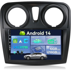 SXAUTO Android 14 [Integruotas 4G LTE ir DAB] - 6G + 128G automobilinis radijas, skirtas 