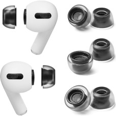 AZLA SednaEarfit Crystal for AirPods Pro Gen1 and 2 / (S/MS/M - 3 poros) - aukščiausios kokybės silikoniniai pakaitiniai ausų kištukai