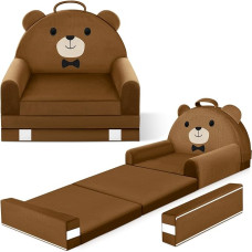 Sulankstoma vaikiška kėdutė, lova, vaikiška sofa, sulankstoma vaikiška kėdutė, 2 in 1 mini kušetė, 150 cm, minkštas krištolinis aksomas, vaikiška žaidimų sofa miegamajam, svetainei, žaidimų kambariui