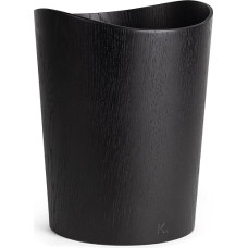 Kazai. Börje Real Wood Waste Paper Bin | Wooden Bin for Office, Children's Room, Bedroom etc. | 9 Litres | Oak Black