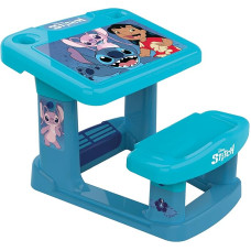 Chicos - Stitch School Bench for Children, Painting Table and Play Table, Desk Set with Colouring Sheets, Learning and Creative Table, from 2 Years (51025)