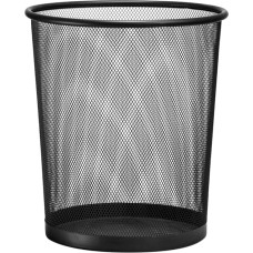 D.RECT KOMO šiukšliadėžė, 12 l metalinė šiukšliadėžė, biuro, apvali šiukšliadėžė studijoms, virtuvei, tvirto dizaino, 266 x 218 x 280 mm, juoda