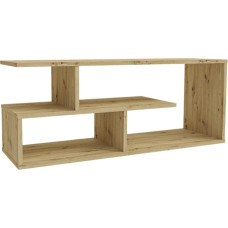 Shefa Eden Compact TV Stand Cabinet 100 cm – Wooden Artisan Oak Media Unit with Open Storage Shelves, Small Modern TV Console Table, Entertainment Centre & TV Unit for Living Room Bedroom