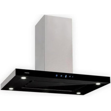 Klarstein Valeria Island Extractor Hood - Extractor Hood, Island Hood, 230 W, Max. 650 m³/h, 3 Power Levels, LED Lighting, Touch Panel, Glass, Stainless Steel, Economical, PureAmbience Concept, Silver