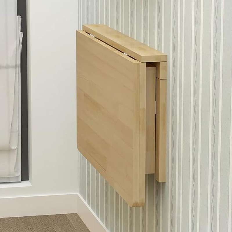 Robuster, an der Wand montierter Klapptisch für Waschküche und Küche. Platzsparender Schreibtisch und Esstisch. 80 x 40 cm. Halterung im Lieferumfang enthalten.