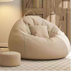 Pupų maišas su atlošu Pupų maišas su taburete Pupų maišas Lounge Sofa su rankena Recliner arba grindų pagalvėlė su EPS karoliukais pildymo mielas ir jaukus Lounger Pupų maišai gyvenamajame kambaryje