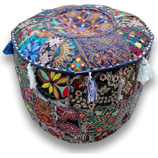 Osmanų Pouf padengti Dekoratyvinis Patchwork patogus Osmanų etninės medvilnės pagalvėlė Bean Bag dizaino grindų siuvinėtas Pouf padengti