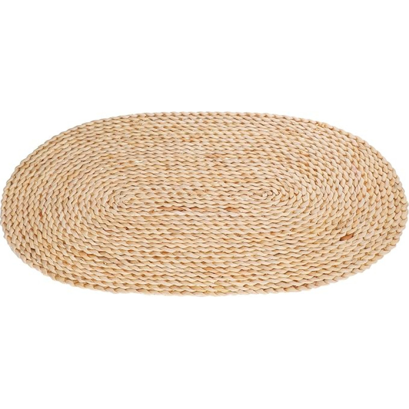 Veemoon Handgewebtes Ovales Tischset aus Natürlichem Maisstroh Wärmeisolierend und rutschfest 30 X 45cm Geeignet für Restaurants und Buffets