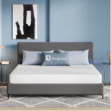 Avenco Gelschaummatratze 90x200 H3 Bambus-Schaum Matratze Bezug 60°Waschbar Öko-Tex CertiPUR US Rollenmatratze 18cm Mittel