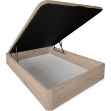 DUÉRMETE ONLINE Medinis sulankstomas lovos rėmas Didelės talpos 30 mm storio stalčius su sustiprintu orui pralaidžiu dangčiu Cambria 135x180 cm