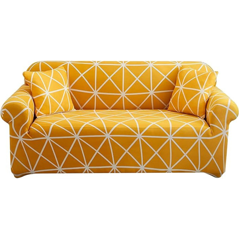 HOOBUY Spausdintas sofos dangtelis įtempimo sofos dangteliai raštuotas dviejų vietų Slipcovers už 2 sėdimųjų pagalvių sofos meilės sėdynės rinkinys SSH (2 sėdimos vietos / dvi sėdimos vietos)