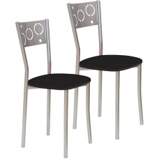 ASTIMESA SCPRNE 2 virtuvės kėdės metalinės juodos spalvos Sėdynės aukštis 45 cm