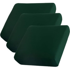 AURLOE Vandeniui atsparūs sofos užvalkalai, 3 dalių įtempiamas sofos užvalkalas, baldų apsauga su elastine juosta, tinka 3 vietų sofai su pagalvėlėmis (3, žalias)