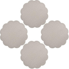 KICHOUSE 4 Stück Moderne Tischsets aus Pu Leder in Blumenform Abwaschbar und Ölbeständig Schützende und rutschfeste Platzsets für Hotels und Festpartys