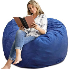 Bean Bag kėdė 48 colių atminties putų užpildytas nuimamas aksomo dangtelis milžiniškas Bean Bag suaugusiems paaugliams apvali sofa kėdė gyvenamasis kambarys miegamasis ir žaidimų kambarys