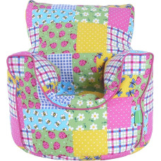 Baumwolle Patchwork Beanbag-Sessel mit Bohnen Kind/Teen Größe