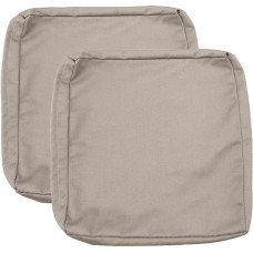 Sqodok Patio Cushion Cover Waterproof, Outdoor Cushion Covers Replacement for Outdoor Furniture, 2-Pack Large Cushion Slipcover Set 25 x 27 Sectional Cushion Cover for Sofa Couch Chair, Tan