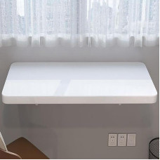 Wandklapptisch,unsichtbarschwimmender Computer-Schreibtisch,Klapptisch An Der Wand,Wandklapptisch Mit Ablagen,Tisch Geeignet Für Esszimmer,Küche,Klapptisch,Stehtisch (Weiß)(90*30cm/35.4*11.8in)