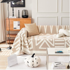 HANDONTIME Sofos dangteliai sekcijos sofos komplektui, Boho sofos užvalkalas šunims, chaki, mesti, sofos užvalkalas su kutais, Loveseat dangteliai, Futon dangtelis, L formos dangtelis, skalbiamas šenilinis sofos protektorius, 231x
