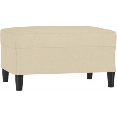 vidaXL Footstool, Stool Bench with Wooden Frame, Upholstered Stool for Living Room, Footstool, Footrest, Footrest, Footrest, Modern, Cream Fabric
