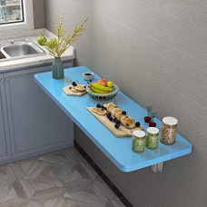 Wandmontierter Klapptisch für Homeoffice, Laptop-Schreibtisch, Waschküche, Werkbank, Multifunktionsdesign für Küche, Esszimmer, Schreiben, 4 Farben erhältlich (Blau, 120 x 50 cm)