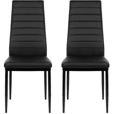 2 Dining Chairs Modern Style Modern Dining Chairs for Our Dining Room Kitchen Meeting Room (2, Black)
