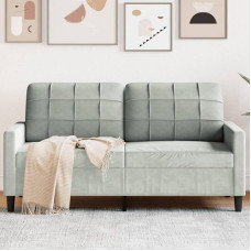 Minkštas minkštasuolis 4007624 2 vietų sofa sofa 2 vietų minkštasuoliai svetainei Sofa minkštasuoliai šviesiai pilka 140 cm aksomas