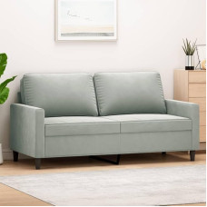 Loveseat 359199 2-vietė sofa sofa 2 sėdimų vietų sofa Loveseat gyvenamajam kambariui Sofa Loveseat šviesiai pilka 140 cm aksomas