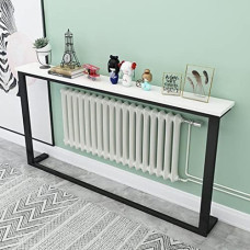 Konsolentische für Flur und Wohnzimmer, schmale Beistelltische aus Glas, schmaler Konsolentisch, Konsolentisch, Ablagefläche hinter dem Sofa, schmaler Konsolentisch, Tischbeine aus lackierte