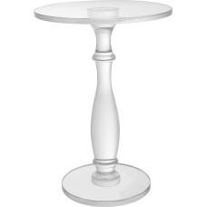 Šoninis staliukas Akrilo kavos staliukas Apvalus sofos staliukas Kavos staliukas Modernus svetainės stalas Mažas baro staliukas 34,5 x 49,5 cm 40 kg apkrovos talpa Skaidrus gyvenamasis kambarys Miegamasis Kambarys Studija
