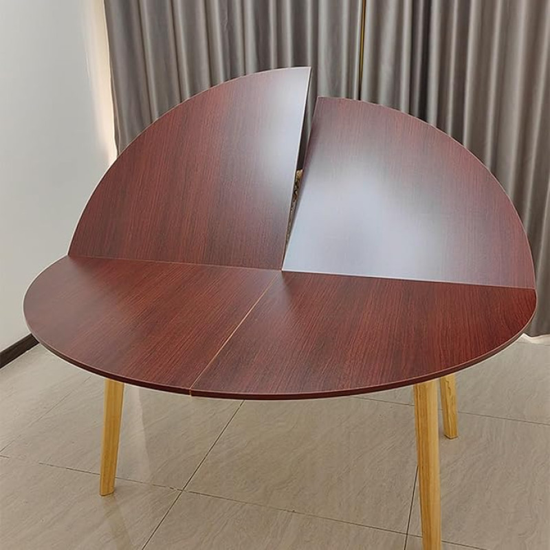 Faltbare runde Tischplatte, 120 cm - 240 cm Durchmesser, platzsparendes Holzdesign für den Innen- und Außenbereich, perfekt für Picknicks, Partys, Bankette und Hochzeiten