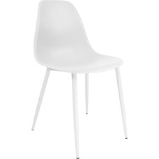 Kick Collection Yara Dining Room Chair, White, Modern and High Quality, Plastic and Metal, Available in Many Colours