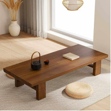 Tatami-Tische aus Massivholz, Meditations- und Sitzaltartische, Standtische, kleine Couchtische für Wohnzimmer/Tatami-Raum/Meditations- und Teezeremonie (Walnuss, 120 cm/47,2 Zoll)