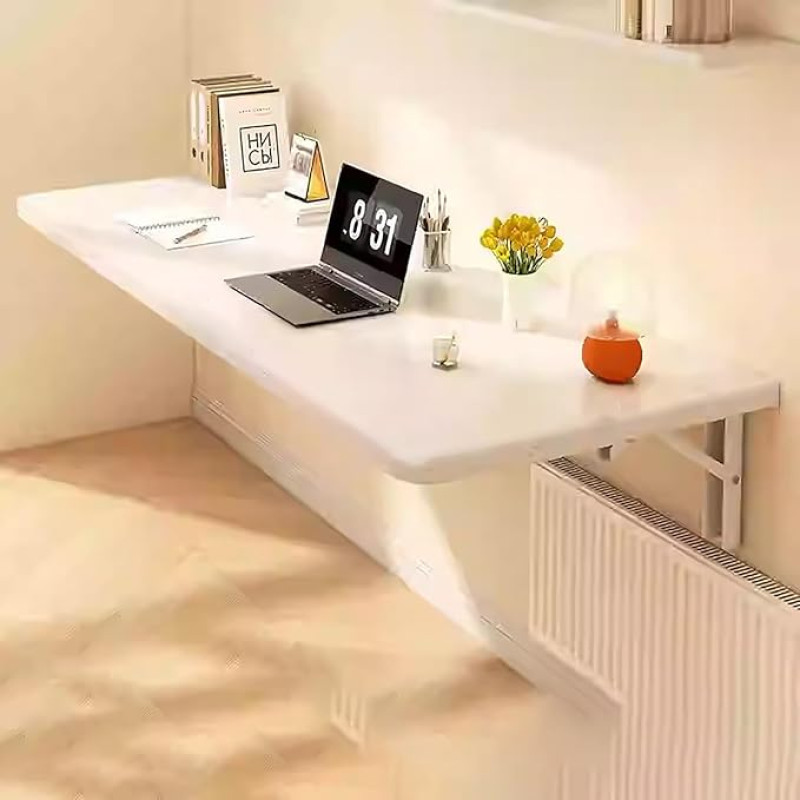 Klapptisch Platzsparender, an der Wand montierter Klapptisch. Vielseitiger schwebender Schreibtisch für das Home Office, die Küche, das Esszimmer, das Arbeitszimmer und die Waschküche. Stilv