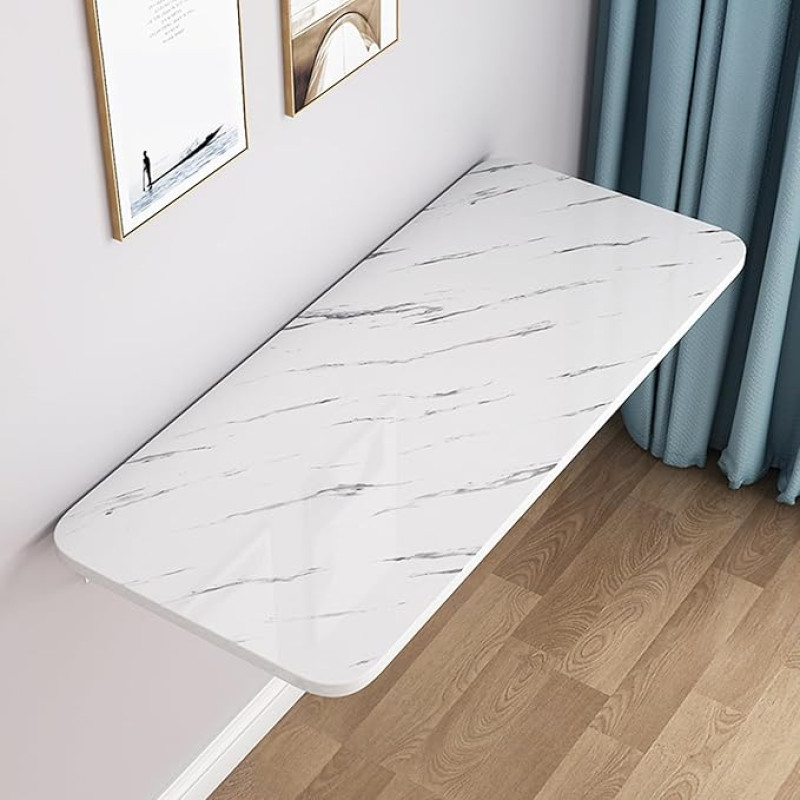 Klapptisch An der Wand montierter Klapptisch, platzsparender Esstisch für kleine Räume, vielseitige Werkbank für Computer und Laptops, kompaktes Design zur Wandmontage (80 x 30 cm, stilvolle