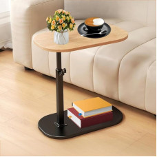 Reguliuojamo aukščio C formos staliukas, sofa, 17,7 colių stalviršiai, reguliuojamo aukščio staliukas, 45-80 cm aukščio staliukas, staliukai, mediena, staliukas prie kavos, staliukas prie lovos, staliukas prie miegamojo, graikinis riešutas