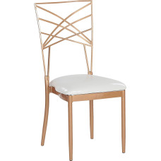 Madingas 2 valgomojo kambario kėdžių rinkinys Rose Gold Metal Girard