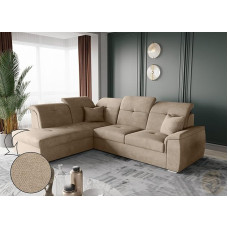 LENART FRIDERIK-EU Kampinė sofa su miego funkcija ir lovos dėže [kairė - smėlio spalvos] Svetainės baldai, Sofos ir sofos, Kampinė sofa, Kampinė sofa su miego funkcija, Sofa-lova su lovos dėže