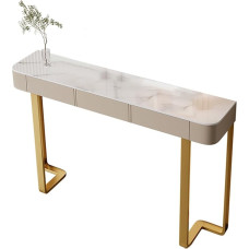 Generisch Stilvoller Konsolentisch im Industriestil mit Schubladen - 160 x 30 cm, ideal als Beistelltisch für Wohnzimmer und Flur, modernes Goldfinish, vielseitiges Aufbewahrungsmöbel