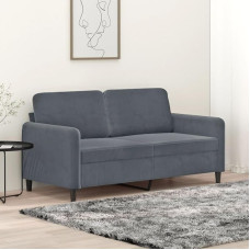 Dvivietė sofa Dvigulė sofa Sofa Lounge Sofa Relax Sofa Svečių sofa Minkšta sofa Loveseat Sofa svetainei Miegamasis Svečių kambarys Tamsiai pilka 140 cm Velvetas