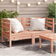Gartenecke aus Massivholz Douglasie: Gartenmöbel aus Douglasienholz als Ecksofa, aus Douglasienholz, Eckbank aus Gartenmöbel Ecksofa Douglasie für den