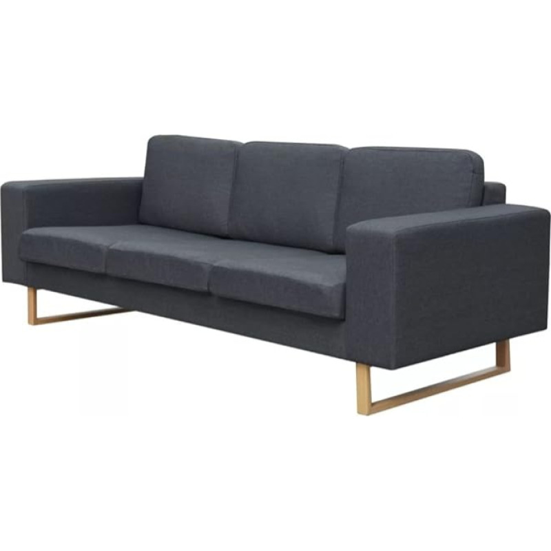 3-viečių sofa audinys Tamsiai pilka sofa Lounge Sofa Sofa maža gyvenamajame kambaryje Miegamasis