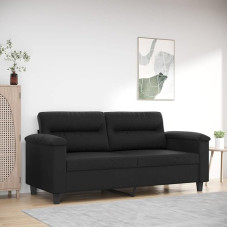 359583 2-vietė sofa Svetainės sofa-lovos sėdimoji dalis 140 cm dirbtinė oda juoda
