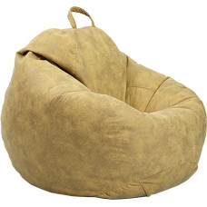Bean Bag Chair Sofa Cover Without Filler Lazy Lounger High Back Large Bean Bag Storage Chair Couch Couch Lazy Sofa Chairs 100 cm x 120 cm Yellow