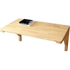Schwebendes Wandregal mit faltbarem rechteckigem Massivholztisch, minimalistischer Schreibtisch für Computerarbeit
