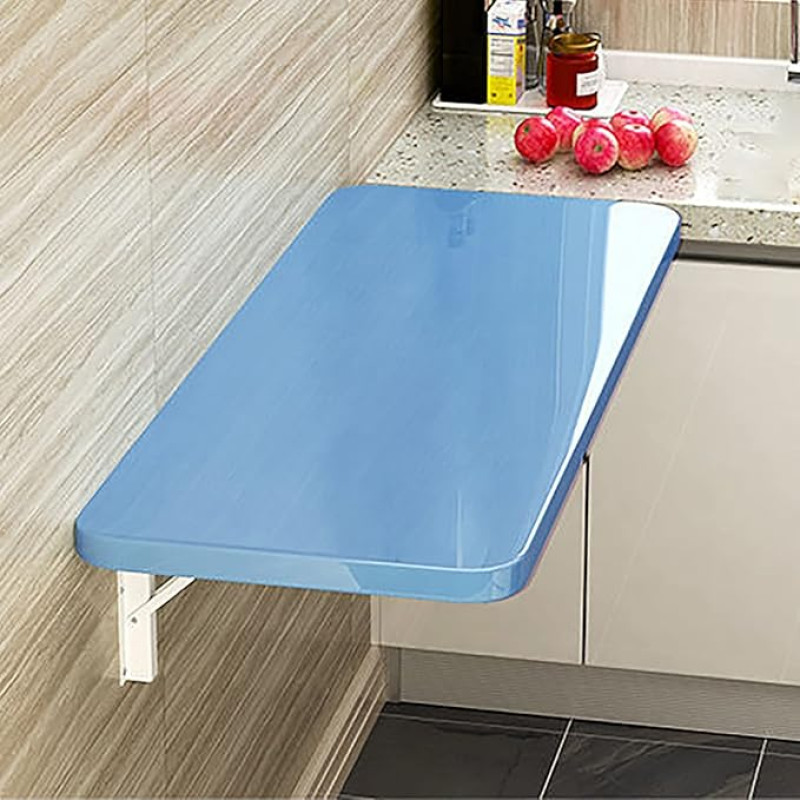 Plaukiojantis stalas Sieninis sulankstomas stalas Namų baras Biuro stalas Mėlyna 90x30cm